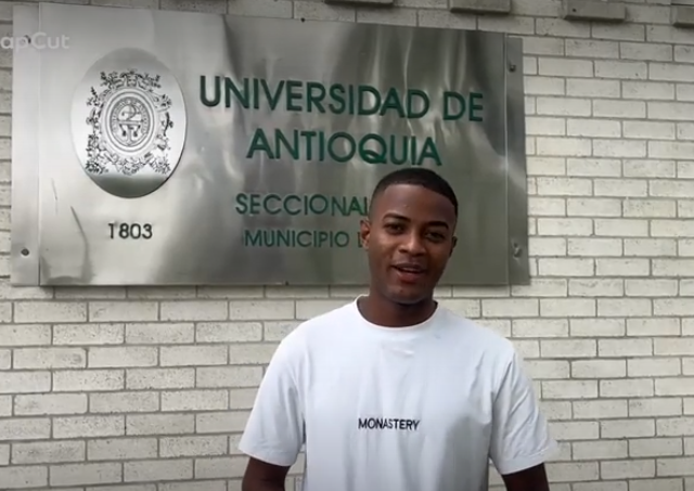 Palabras de agradecimiento de joven de la comunidad, Yilmar Andres Mosquera  ,  por beca educativa que le brinda la corporacion social eurofrontera.